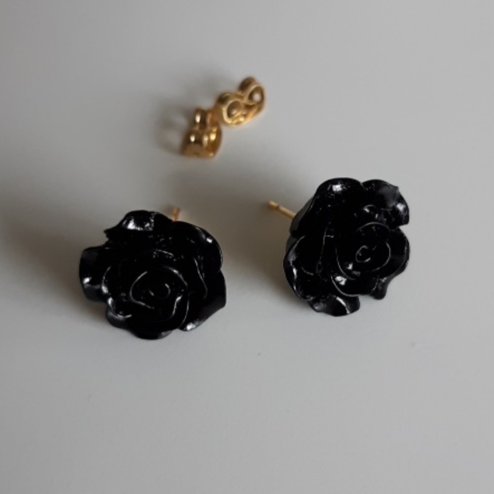 Rose Stud Earrings Floral, Flower